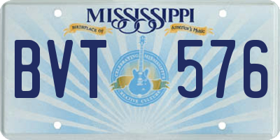 MS license plate BVT576
