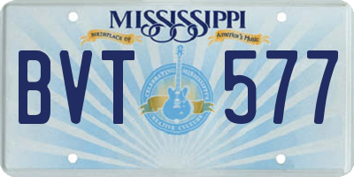 MS license plate BVT577
