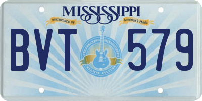 MS license plate BVT579