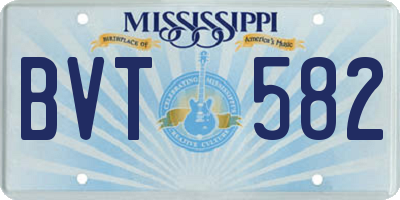 MS license plate BVT582