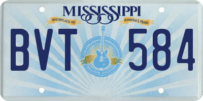 MS license plate BVT584