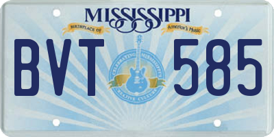 MS license plate BVT585