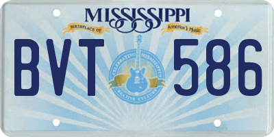 MS license plate BVT586
