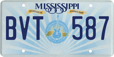 MS license plate BVT587