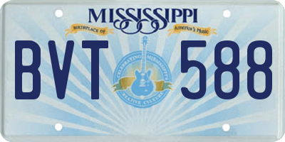 MS license plate BVT588