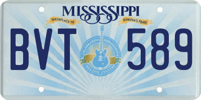MS license plate BVT589