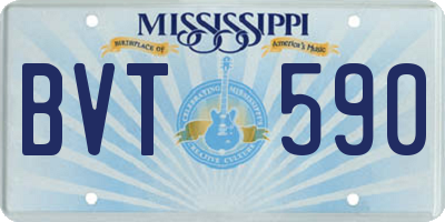 MS license plate BVT590