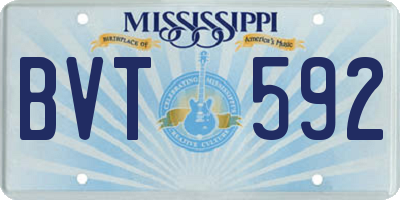 MS license plate BVT592