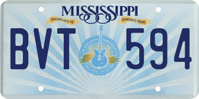 MS license plate BVT594