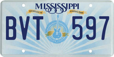 MS license plate BVT597