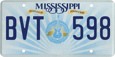 MS license plate BVT598