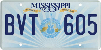 MS license plate BVT605