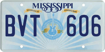 MS license plate BVT606