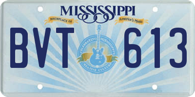 MS license plate BVT613