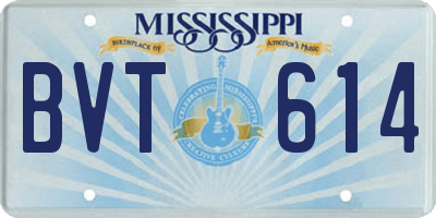MS license plate BVT614