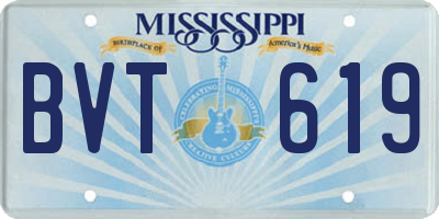 MS license plate BVT619