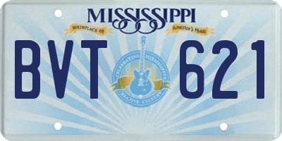 MS license plate BVT621