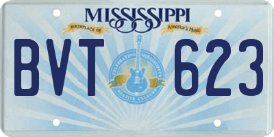 MS license plate BVT623