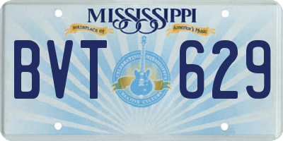 MS license plate BVT629