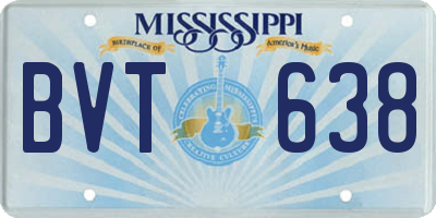 MS license plate BVT638