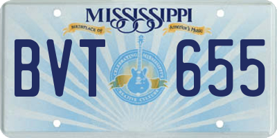 MS license plate BVT655