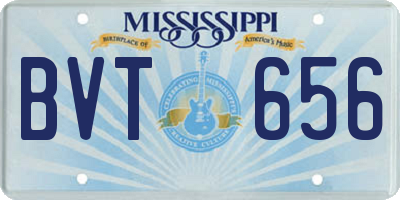 MS license plate BVT656
