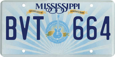 MS license plate BVT664