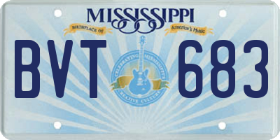 MS license plate BVT683