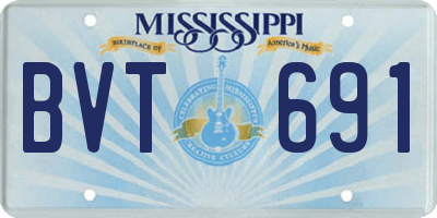 MS license plate BVT691