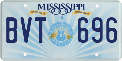 MS license plate BVT696