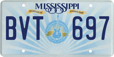 MS license plate BVT697