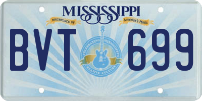 MS license plate BVT699