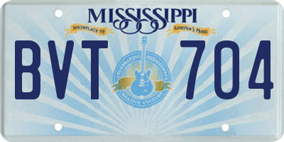 MS license plate BVT704