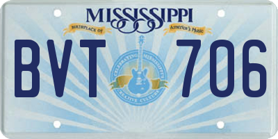 MS license plate BVT706