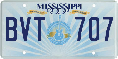MS license plate BVT707