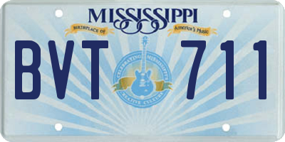 MS license plate BVT711