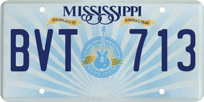 MS license plate BVT713