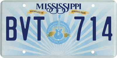 MS license plate BVT714