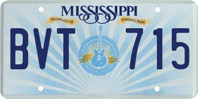 MS license plate BVT715