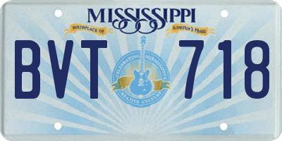 MS license plate BVT718