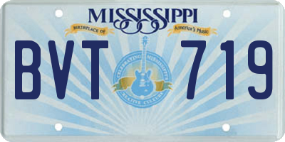 MS license plate BVT719