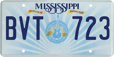 MS license plate BVT723