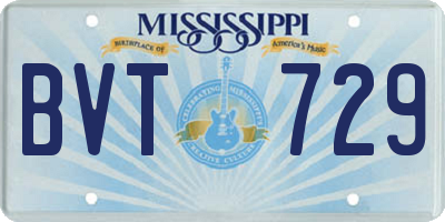 MS license plate BVT729
