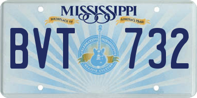 MS license plate BVT732