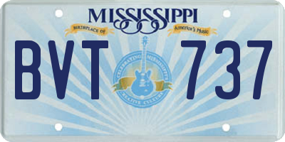 MS license plate BVT737