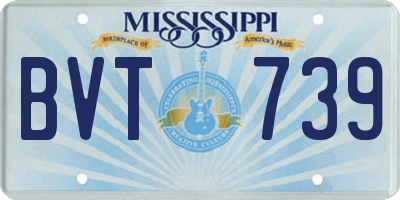 MS license plate BVT739