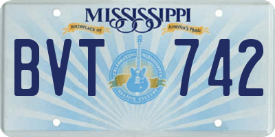 MS license plate BVT742