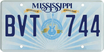 MS license plate BVT744