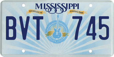 MS license plate BVT745