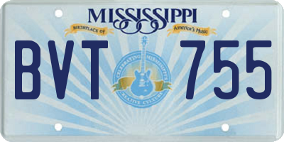 MS license plate BVT755